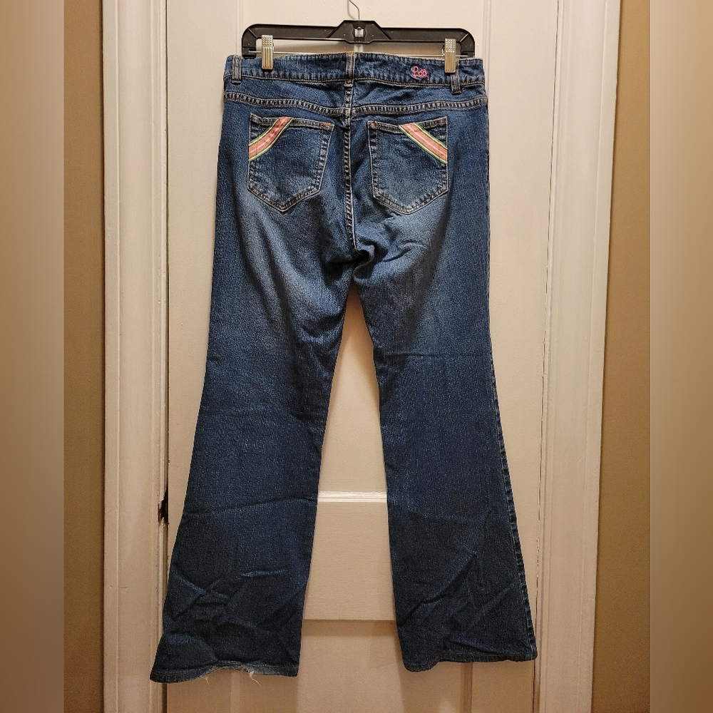 Lilly Pulitzer Women's Flared Low Rise Jeans With Pocket Design Size 10 Y2K